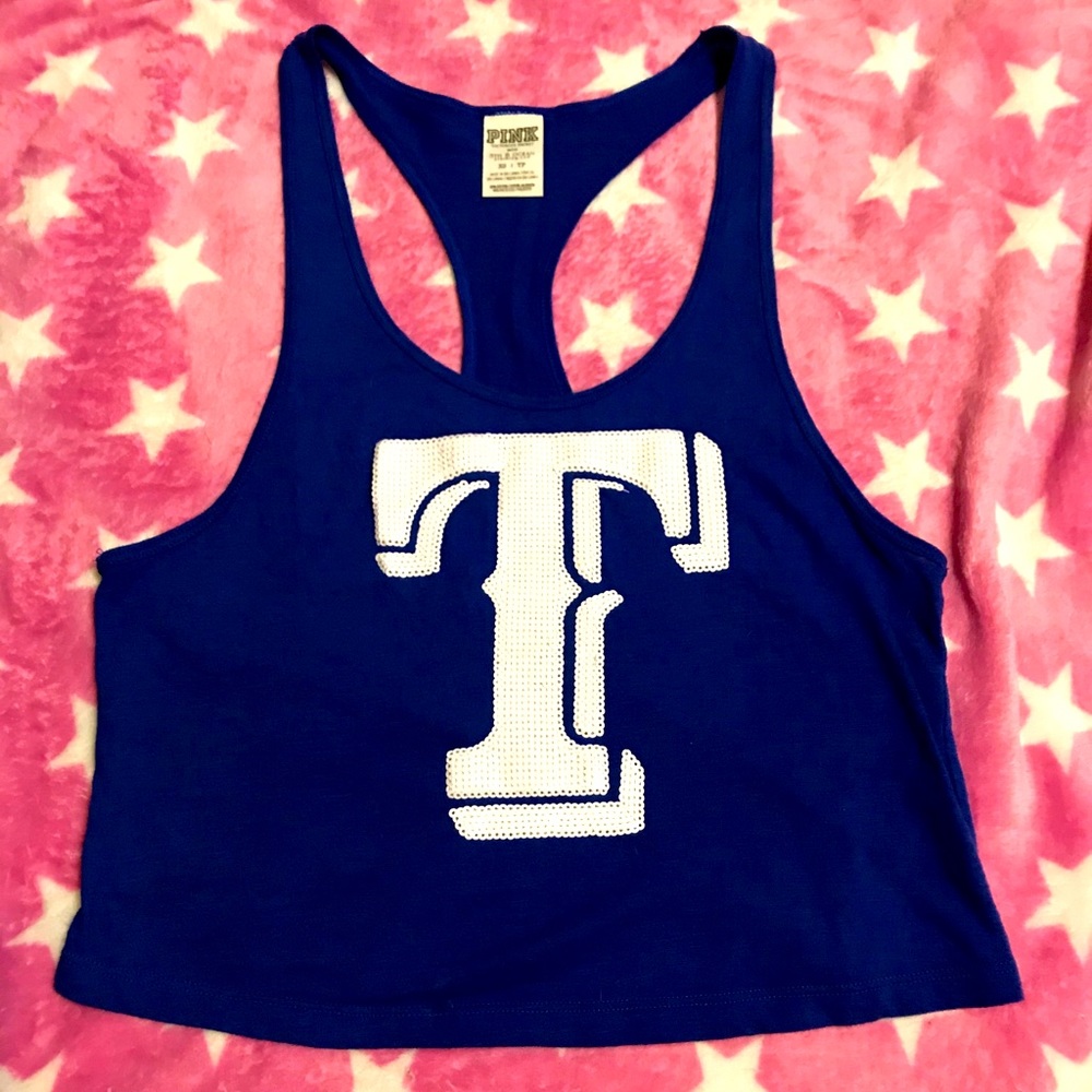 PINK crop racer back tank
